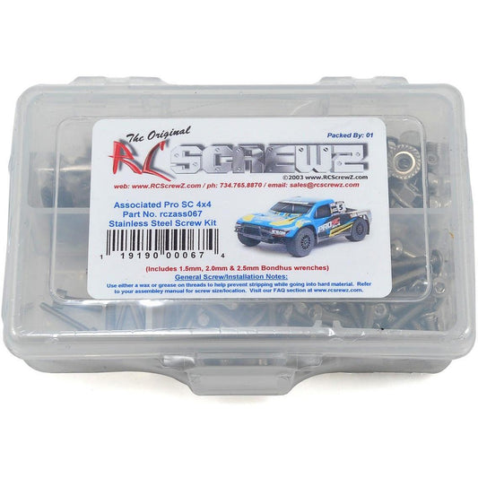 RC Screwz Associated Pro SC 4x4 Stainless Steel Screw Kit