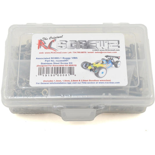 RC Screwz Associated RC8B3.1 Stainless Steel Screw Kit