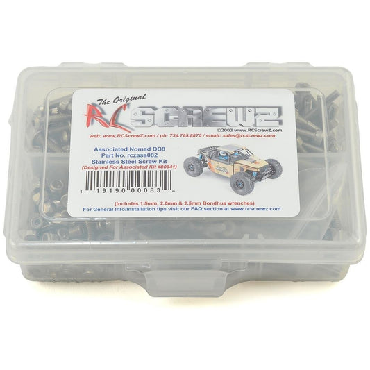 RC Screwz Team Associated Nomad DB8 Stainless Steel Screw Kit