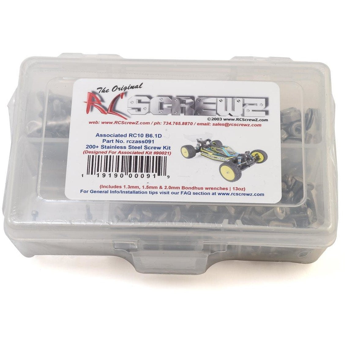 RC Screwz Associated RC10B6.1D Stainless Steel Screw Kit