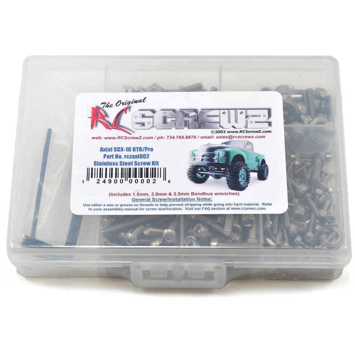RC Screwz Axial SCX10 Stainless Steel Screw Kit