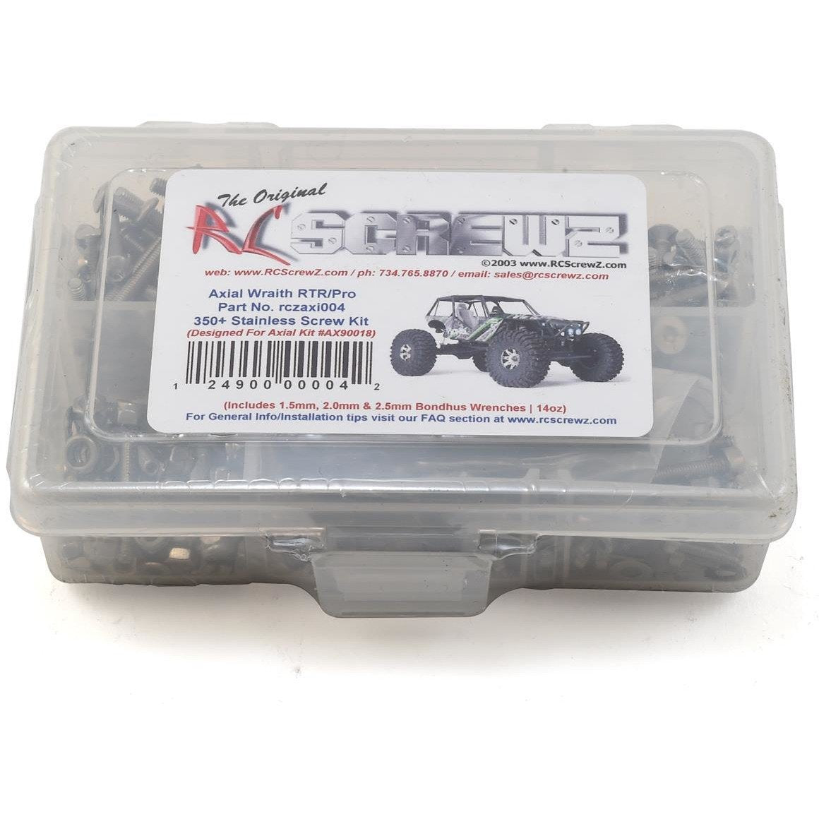 RC Screwz Axial Racing Wraith RTR Stainless Steel Screw Kit