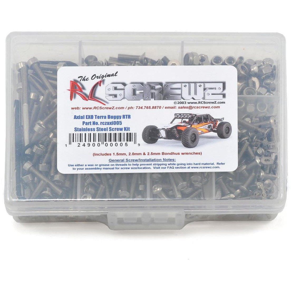 RC Screwz Axial EXO Terra Buggy RTR Stainless Steel Screw Kit