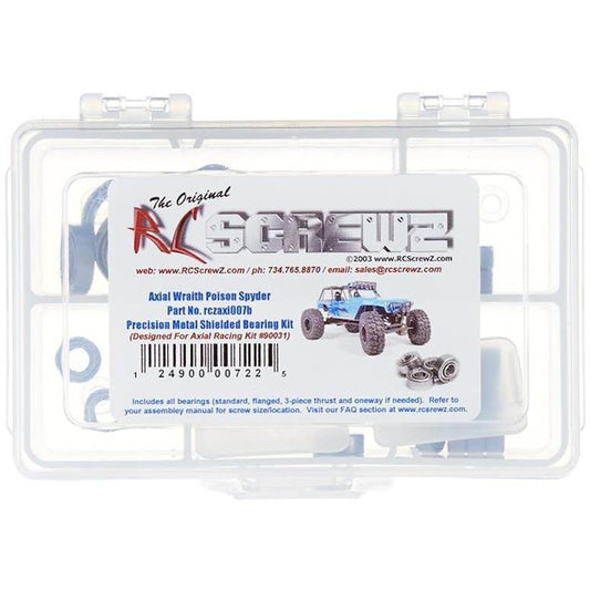 RC Screwz Precision Bearing Kit AXI Wraith Poison Spyder