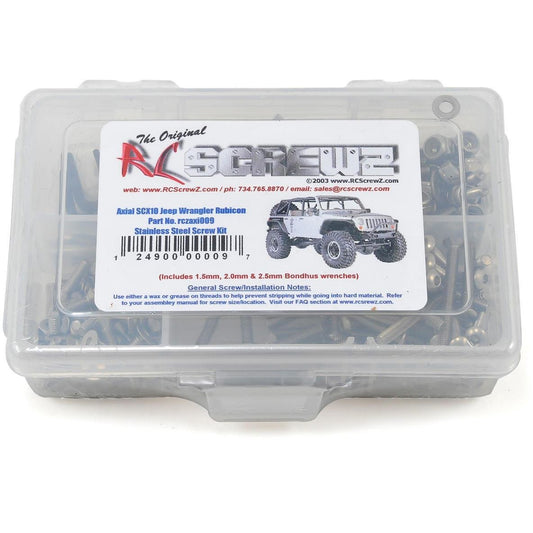 RC Screwz Axial SCX10 Jeep Wrangler Rubicon Stainless Steel Screw Kit