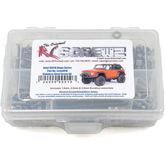 RC Screwz Axial SCX10 Dingo Stainless Steel Screw Kit