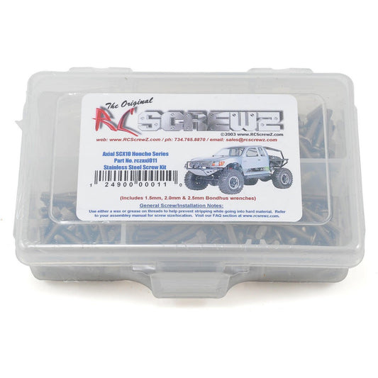 RC Screwz Axial SCX10 Honcho Stainless Steel Screw Kit