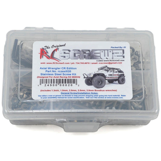 RC Screwz Axial Wrangler C/R Edition Stainless Steel Screw Kit