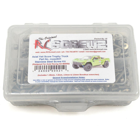 RC Screwz Axial Yeti Score Trophy Stainless Screw Kit