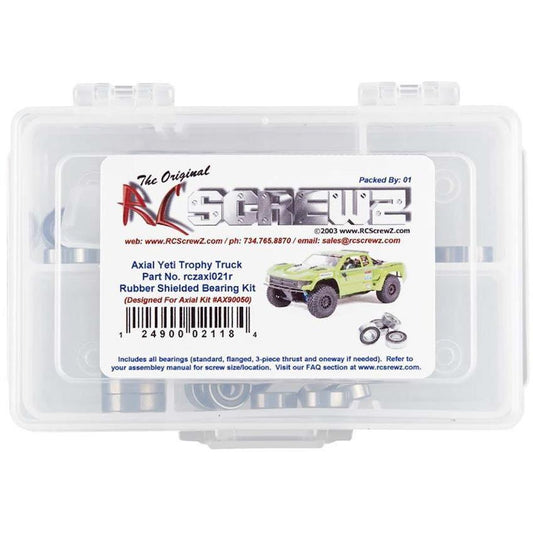 RC Screwz Rubber Shielded Bearing Kit Yeti SCORE Trophy