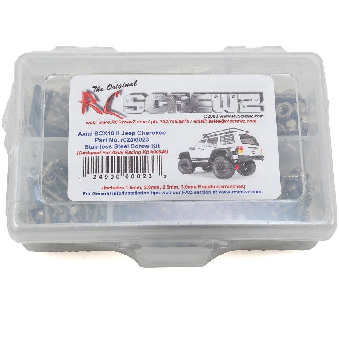 RC Screwz Axial SCX10 II Jeep Cherokee Stainless Screw Kit