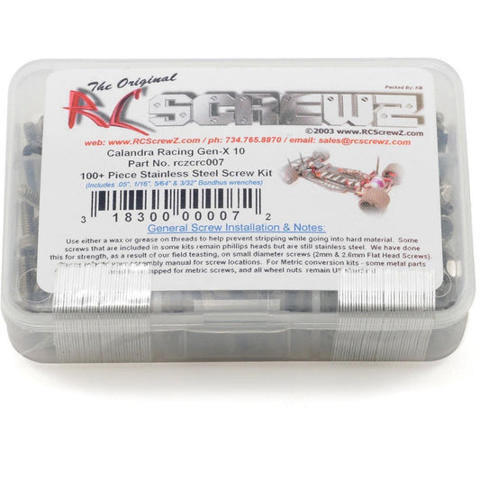 RC Screwz CRC Gen-X 10 Stainless Steel Screw Kit