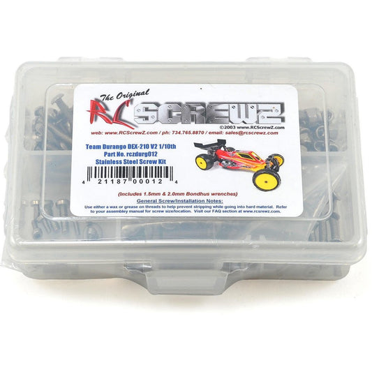 RC Screwz Team Durango DEX210 V2 Stainless Steel Screw Kit