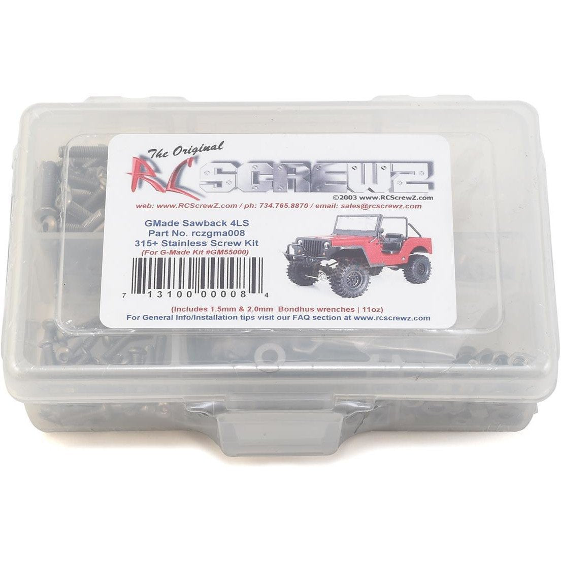 RC Screwz GMade Sawback 4LS Stainless Steel Screw Kit
