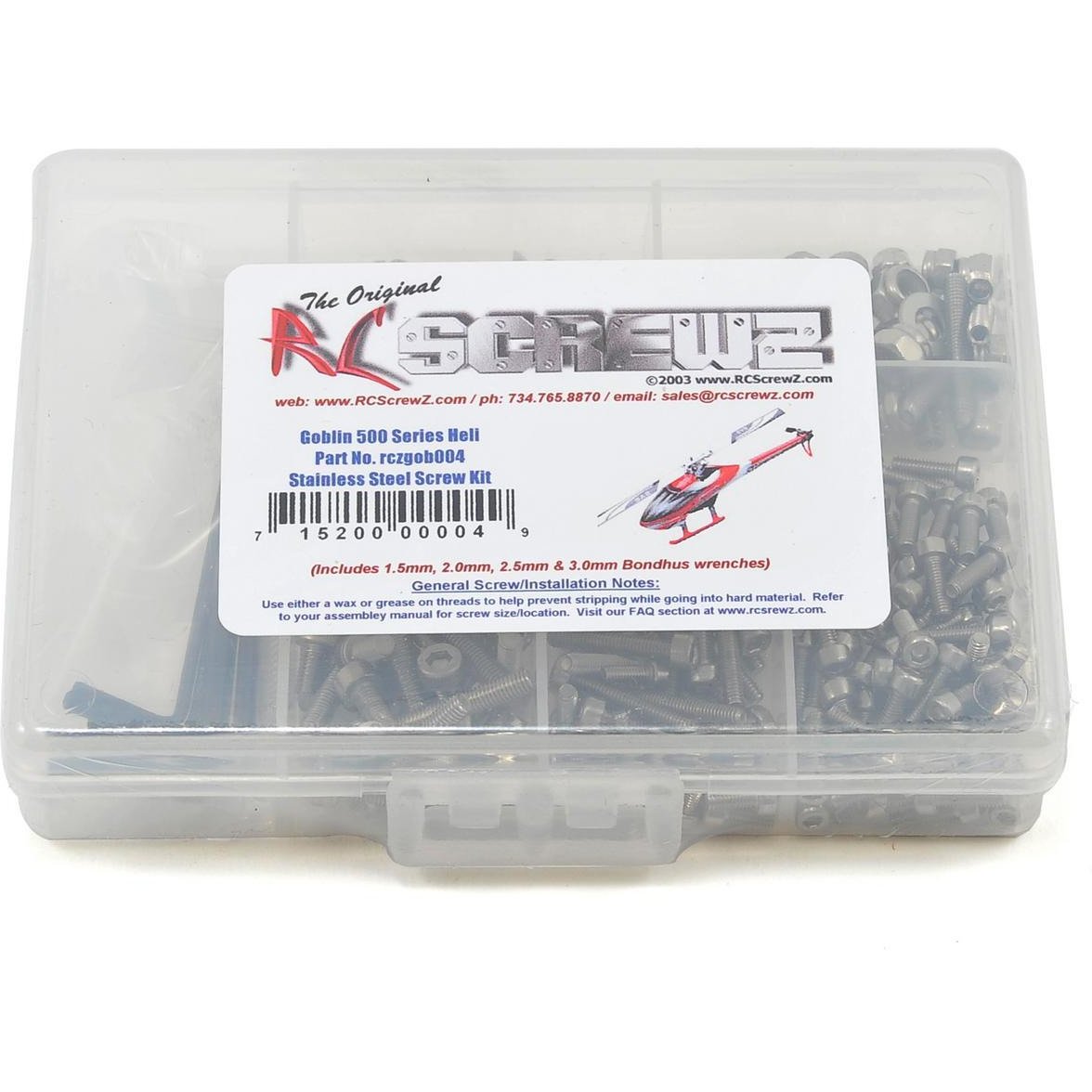 RC Screwz Goblin 500 Stainless Steel Screw Kit