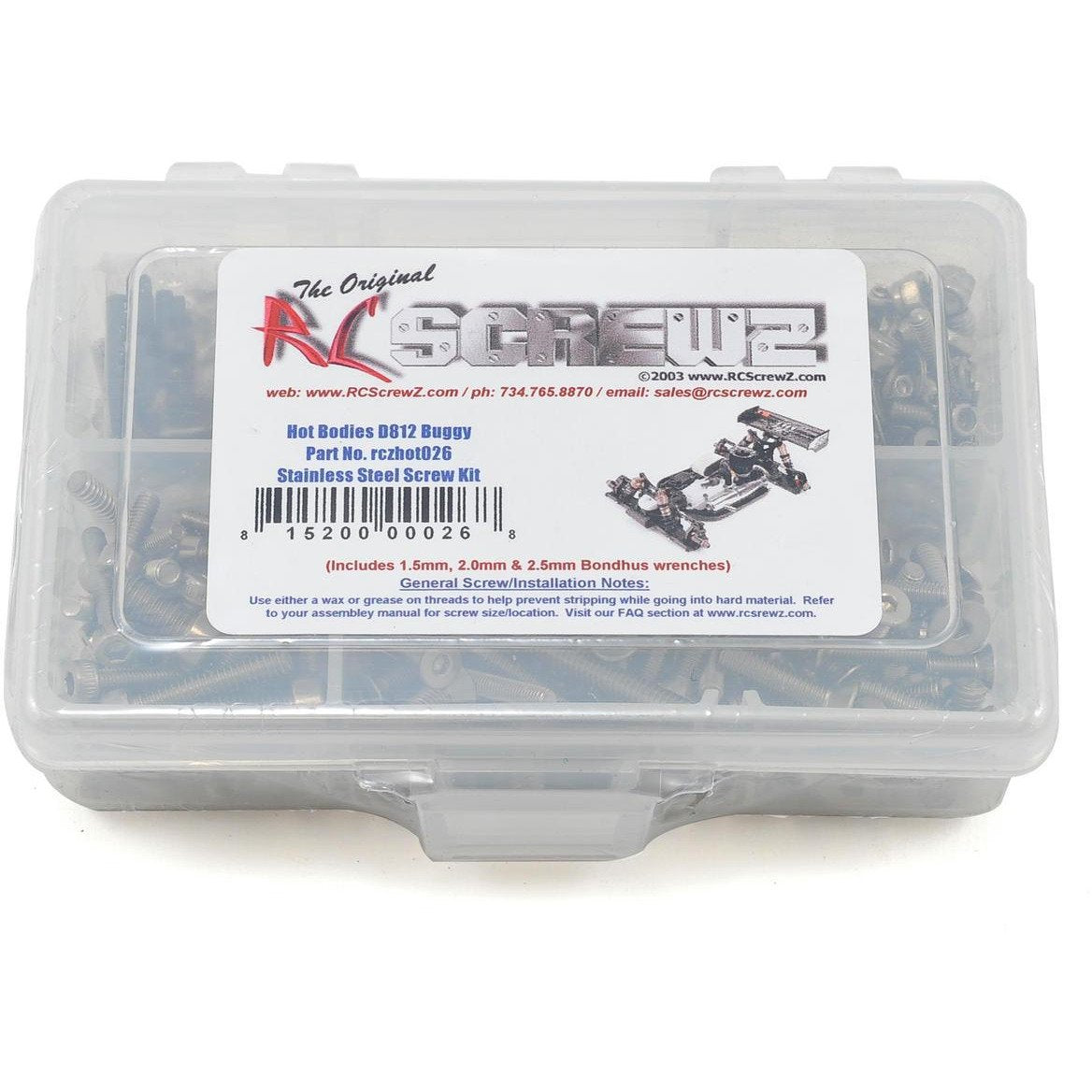 RC Screwz Hot Bodies D812 Stainless Steel Screw Kit