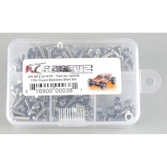 RC Screwz Stainless Steel Screw Kit MT2 G3 RTR