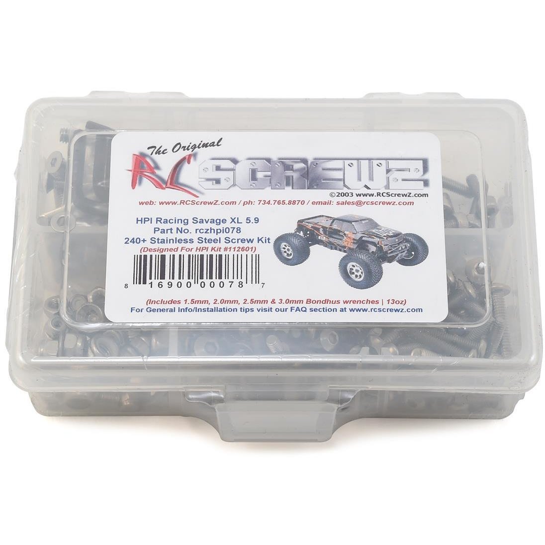 RC Screwz HPI Racing Savage XL 5.9 Stainless Steel Screw Kit