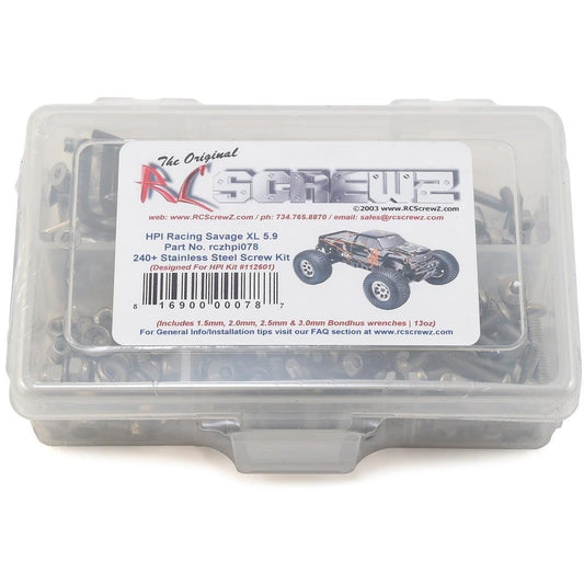 RC Screwz HPI Racing Savage XL 5.9 Stainless Steel Screw Kit