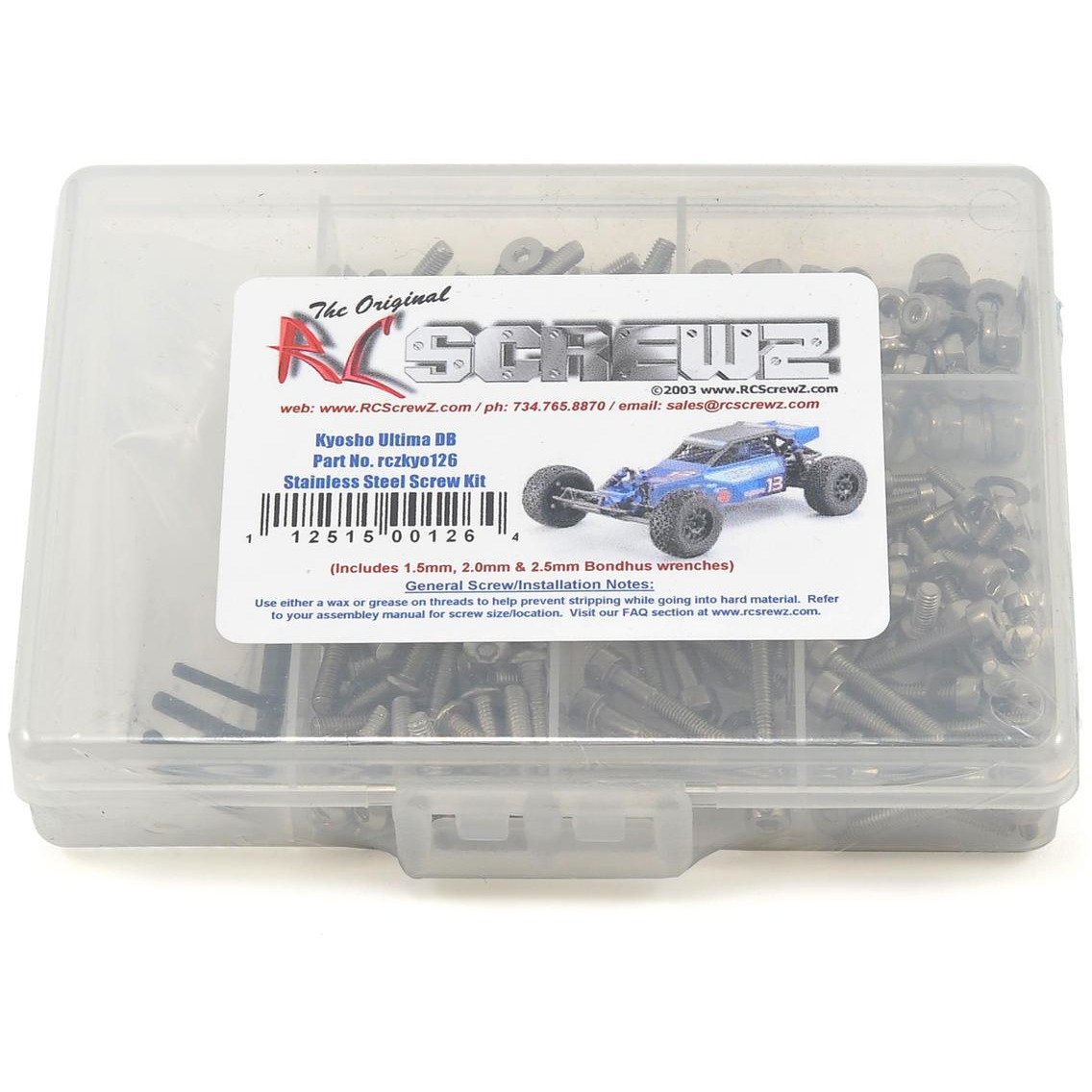 RC Screwz Kyosho Ultima DB Stainless Steel Screw Kit
