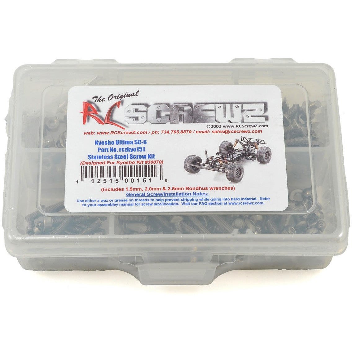 RC Screwz Kyosho Ultima SC6 Stainless Steel Screw Kit