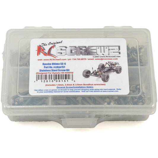 RC Screwz Kyosho Ultima SC6 Stainless Steel Screw Kit
