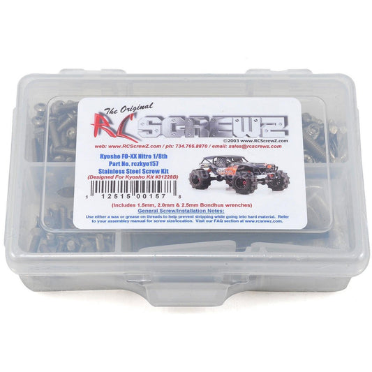 RC Screwz Kyosho FO-XX Nitro 1/8th Stainless Steel Screw Kit