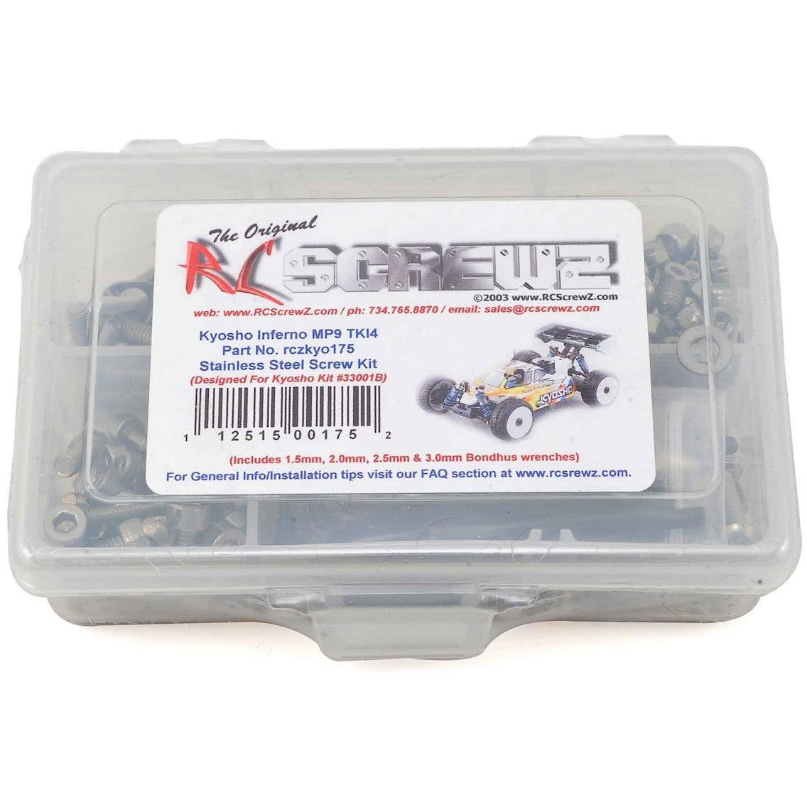 RC Screwz Kyosho MP9 TKI4 Stainless Screw Kit