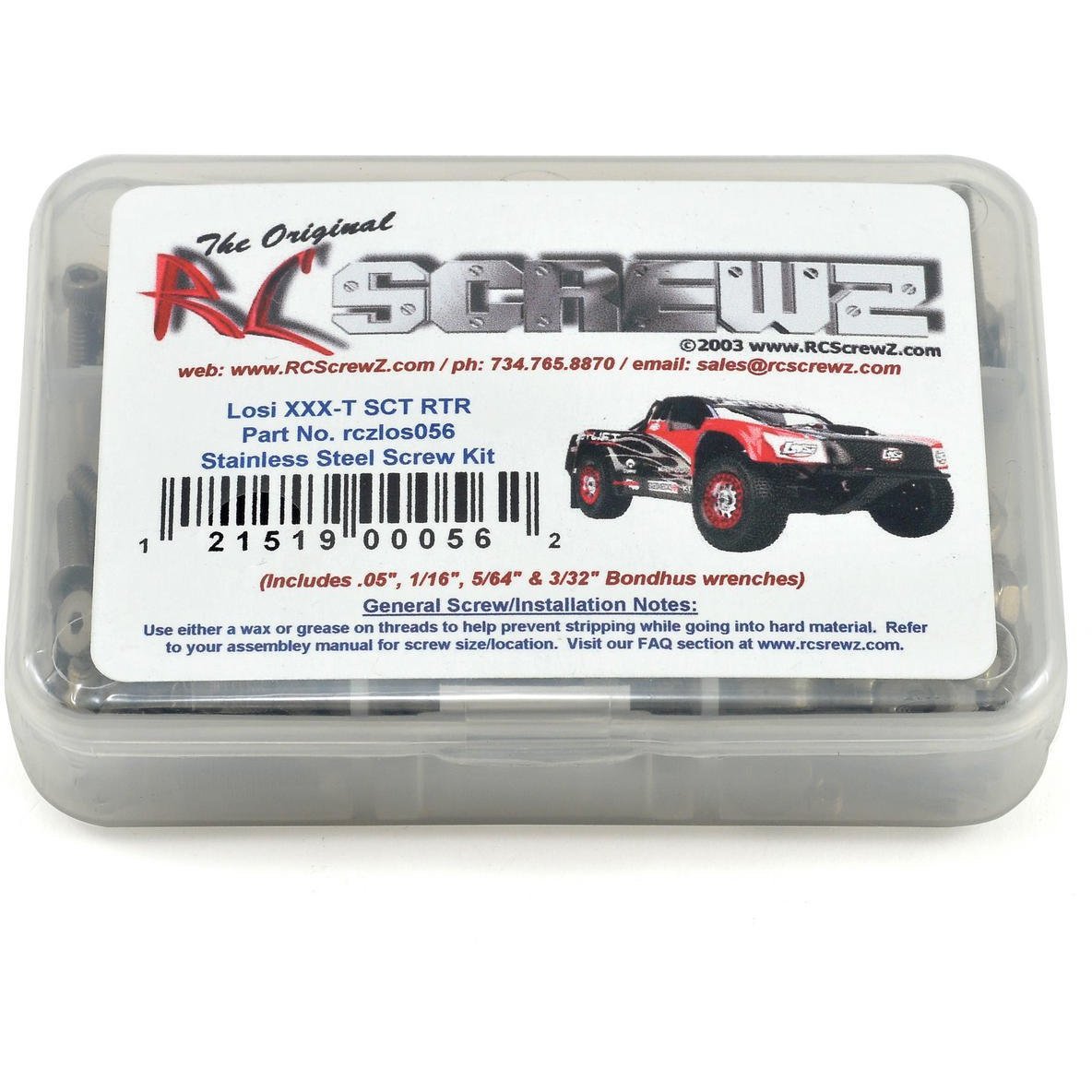 RC Screwz Team Losi XXX-T SCT Stainless Steel Screw Kit