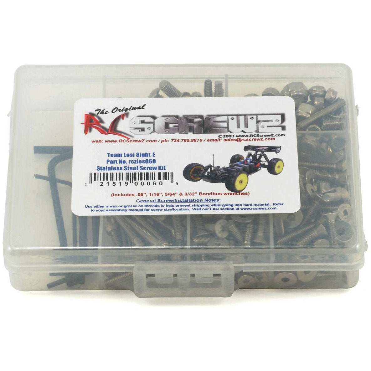 RC Screwz Team Losi 8ight-E Stainless Steel Screw Kit