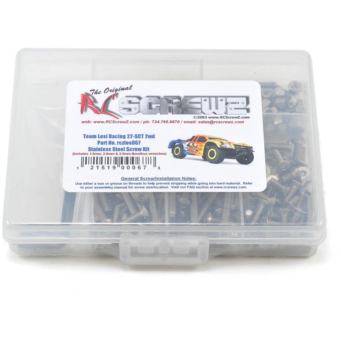 RC Screwz TLR 22SCT Stainless Steel Screw Kit