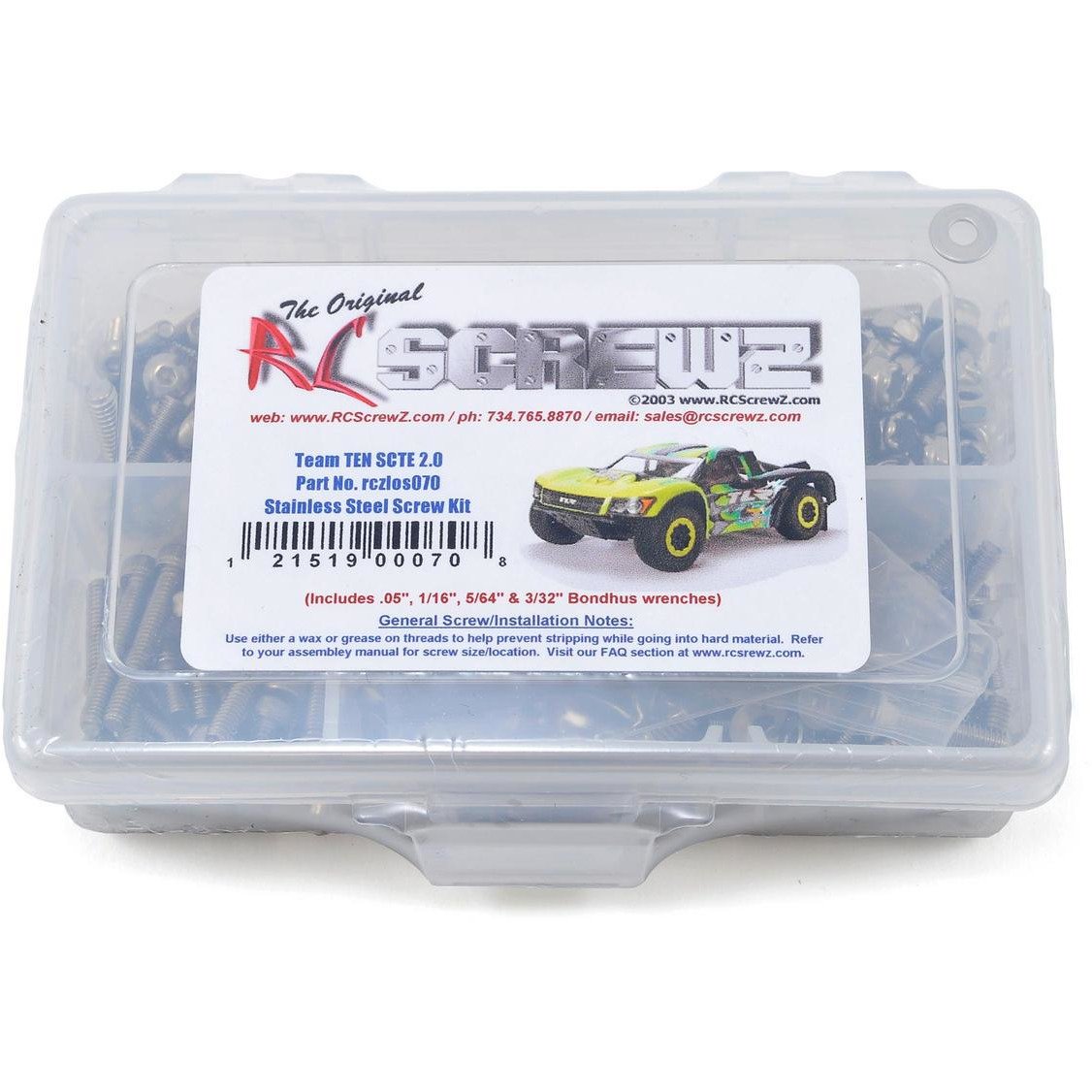 RC Screwz Team Losi TEN SCTE 2.0 Stainless Steel Screw Kit