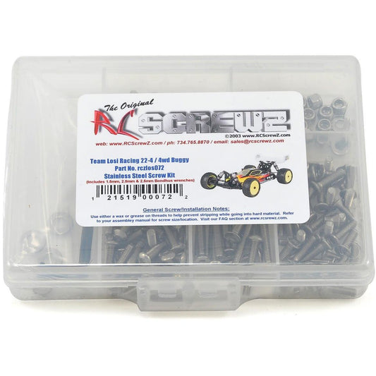 RC Screwz TLR 22-4 4wd Buggy Stainless Steel Screw Kit