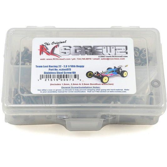 RC Screwz TLR 22 2.0 2wd Buggy Stainless Steel Screw Kit