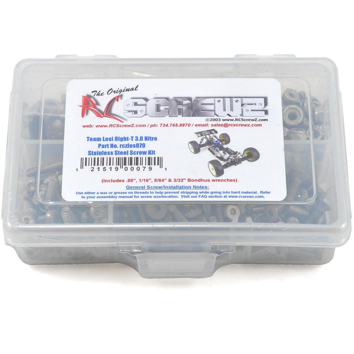 RC Screwz Losi 8ight-T 3.0 Nitro Stainless Steel Screw Kit