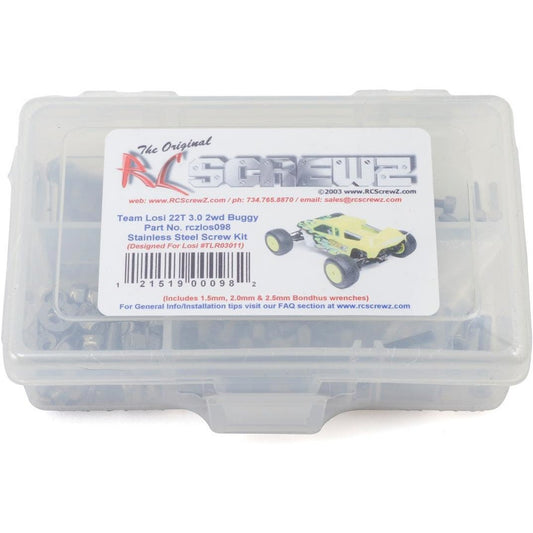 RC Screwz Team Losi 22T 3.0 2wd Stainless Steel Screw Kit