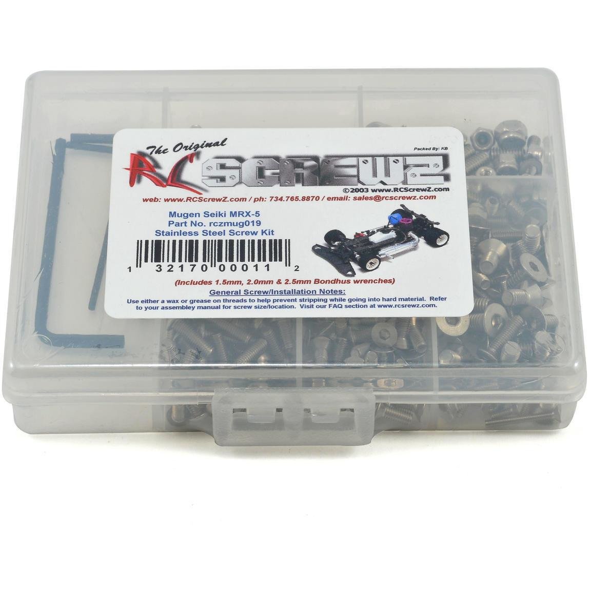 RC Screwz Mugen Seiki MRX-5 Stainless Steel Screw Kit