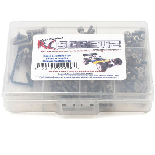 RC Screwz Mugen Seiki MBX-6 ECO Stainless Steel Screw Kit