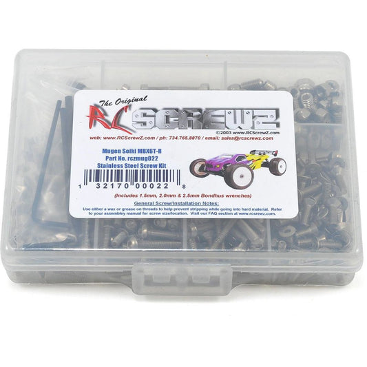 RC Screwz Mugen Seiki MBX6T-R Stainless Steel Screw Kit