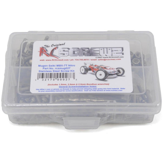RC Screwz Mugen Seiki MBX7T Nitro Stainless Steel Screw Kit
