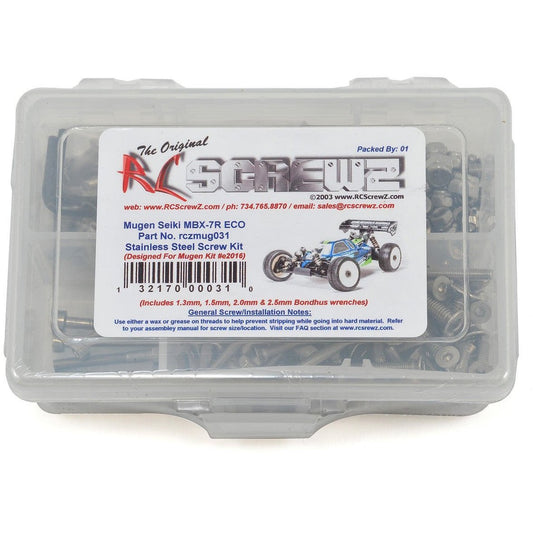 RC Screwz Mugen Seiki MBX-7R ECO Stainless Screw Kit