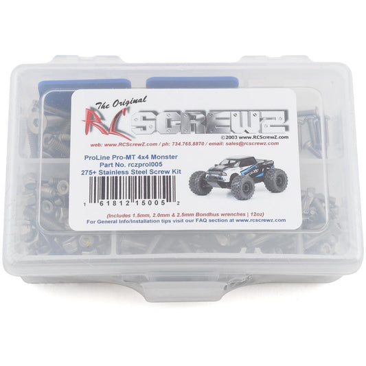 RC Screwz PRO-MT 4x4 Stainless Steel Screw Kit