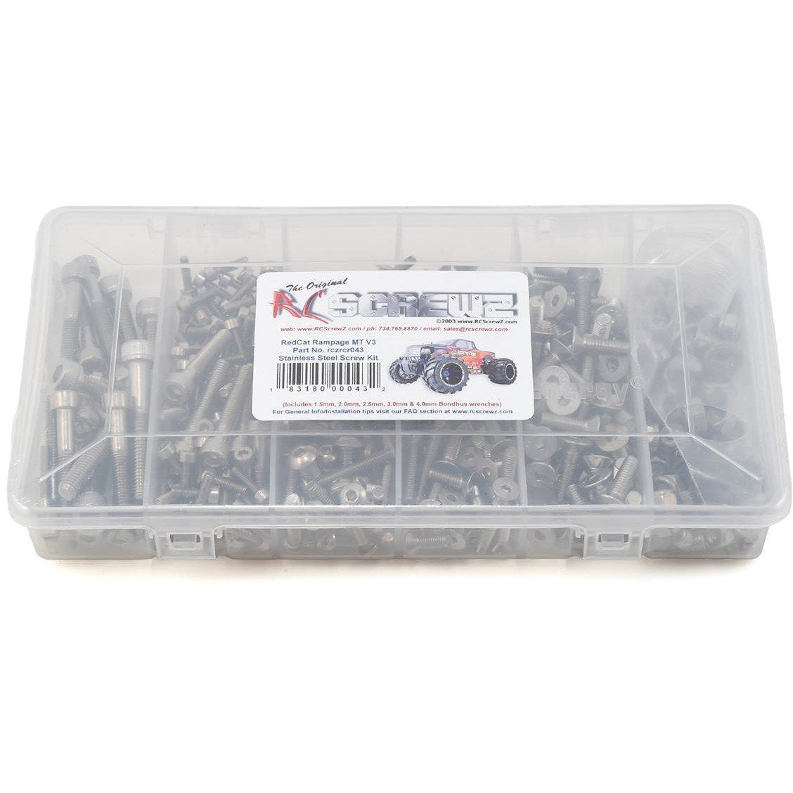 RC Screwz RedCat Racing Rampage MT V3 Stainless Steel Screw Kit