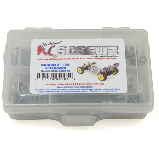 RC Screwz SWorkz S104 EK-1 1/10 Buggy Stainless Steel Screw Kit