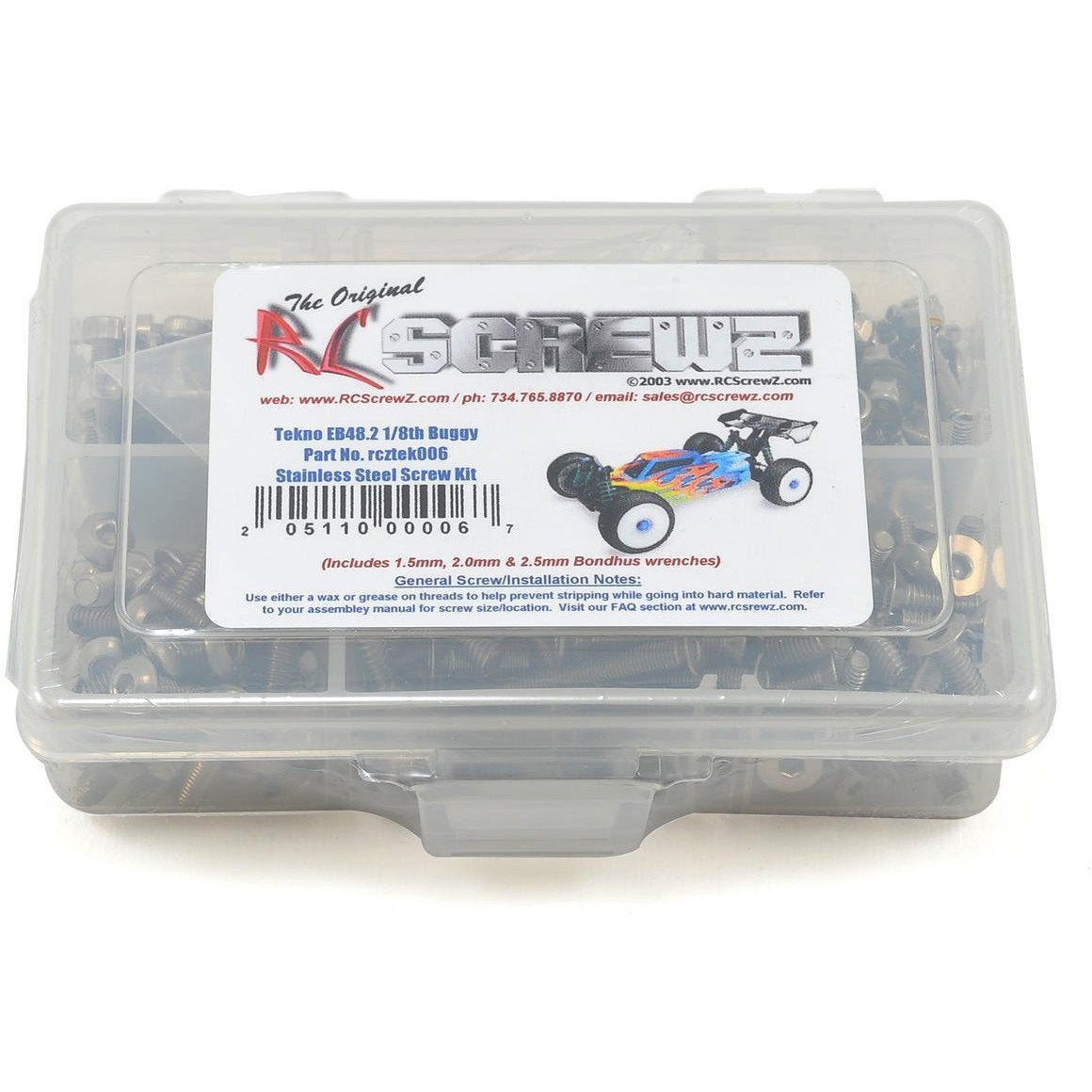RC Screwz Tekno RC EB48.2 1/8th Buggy Stainless Steel Screw Kit