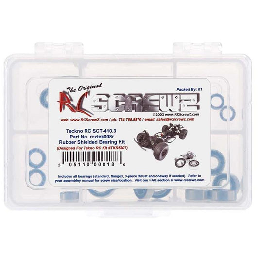 RC Screwz Rubber Shielded Bearing Kit Tekno SCT410.3 4WD