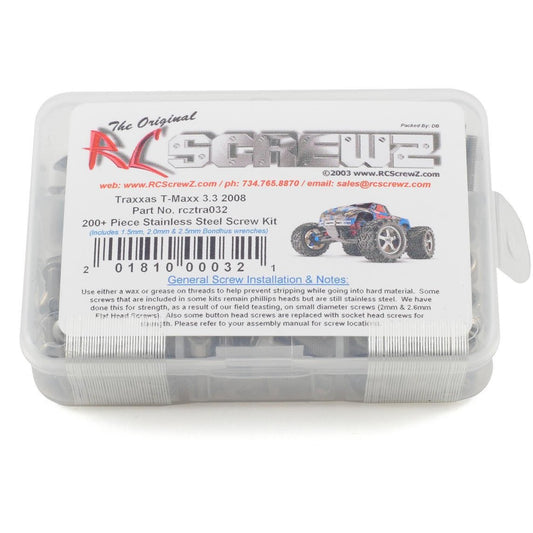 RC Screwz Traxxas T-Maxx 3.3 2008 Stainless Steel Screw Kit