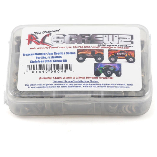 RC Screwz Traxxas Monster Jam Series Stainless Steel Screw Kit