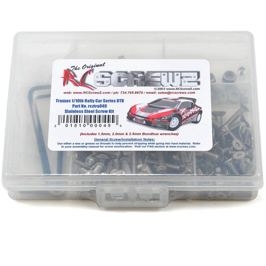 RC Screwz Traxxas 1/10 Rally Racer Stainless Steel Screw Kit