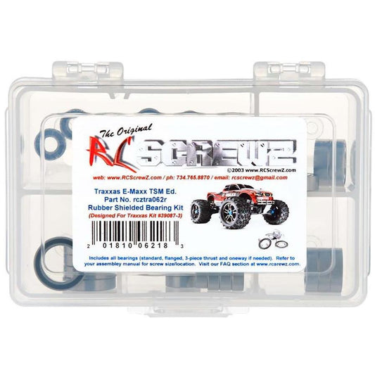 RC Screwz Rubber Shielded Bearing Kit Emaxx TSM